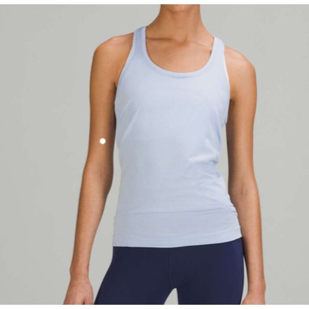 Womens Lululemon Swiflty Racerback Tank Top Light Blue Size 4 EUC!